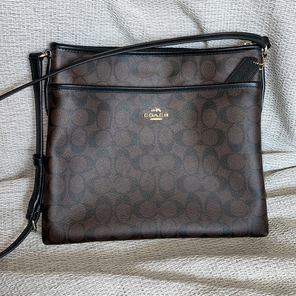 File Crossbody In Signature Canvas